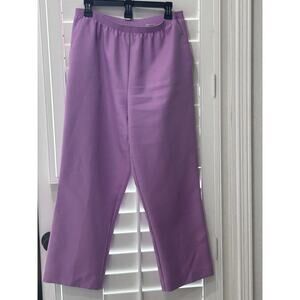 Alfred Dunner purple women’s size 14 pants with elastic waist